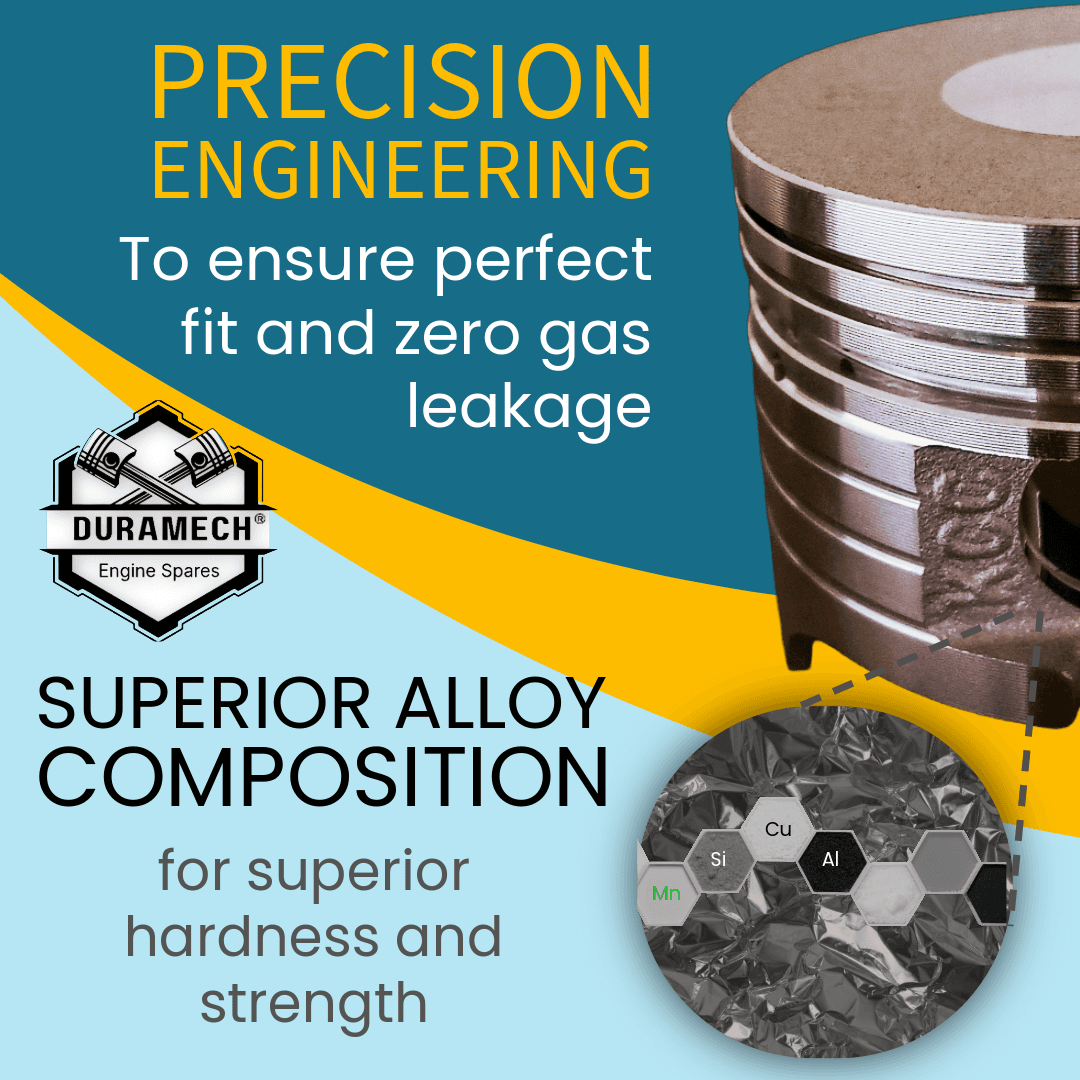 Duramech Piston Assembly For Hero Honda Cd-100 | Ss - 2