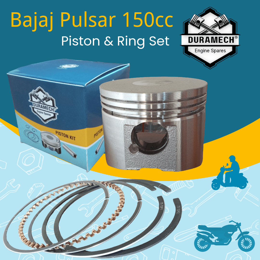 Duramech Piston Assembly For Bajaj Pulsar 150cc (2001) First Model - 1