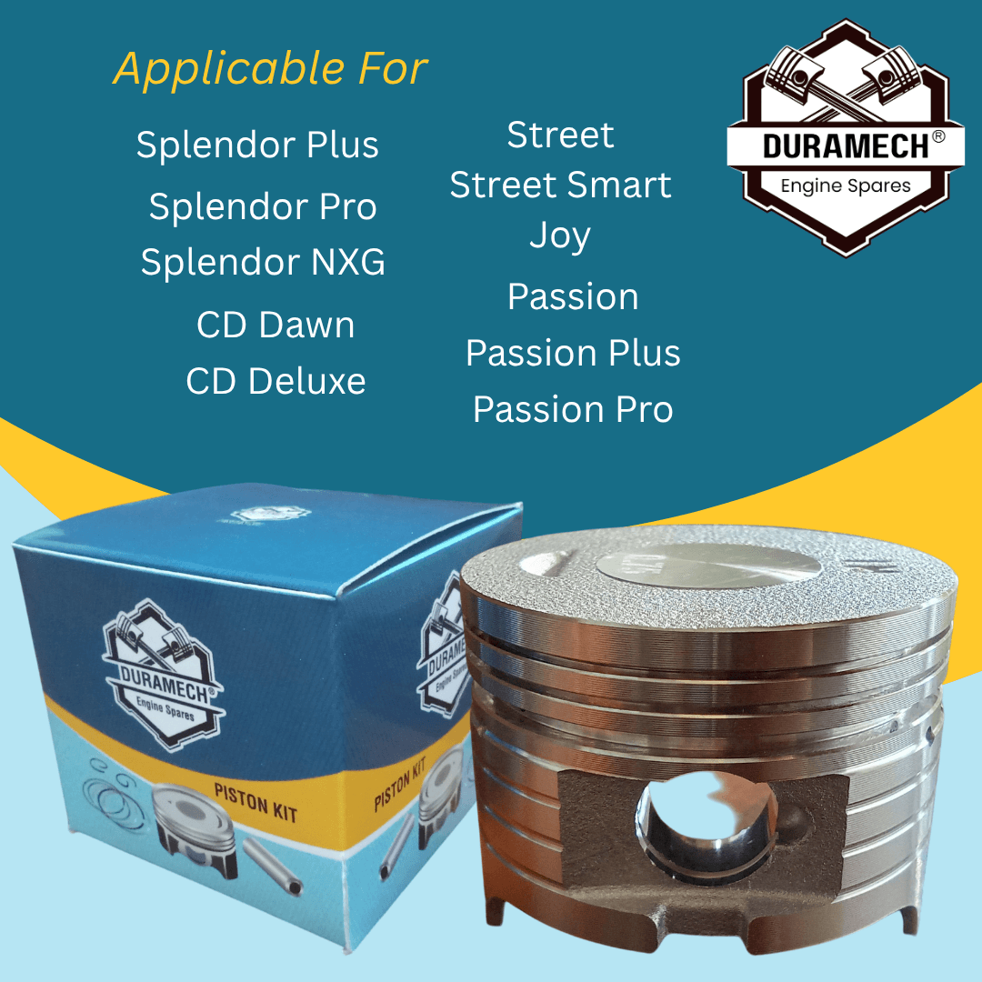 Duramech Piston Assembly For Splendor | Passion | Cd Dawn Deluxe | Hf Dawn Deluxe | Ismart - 2