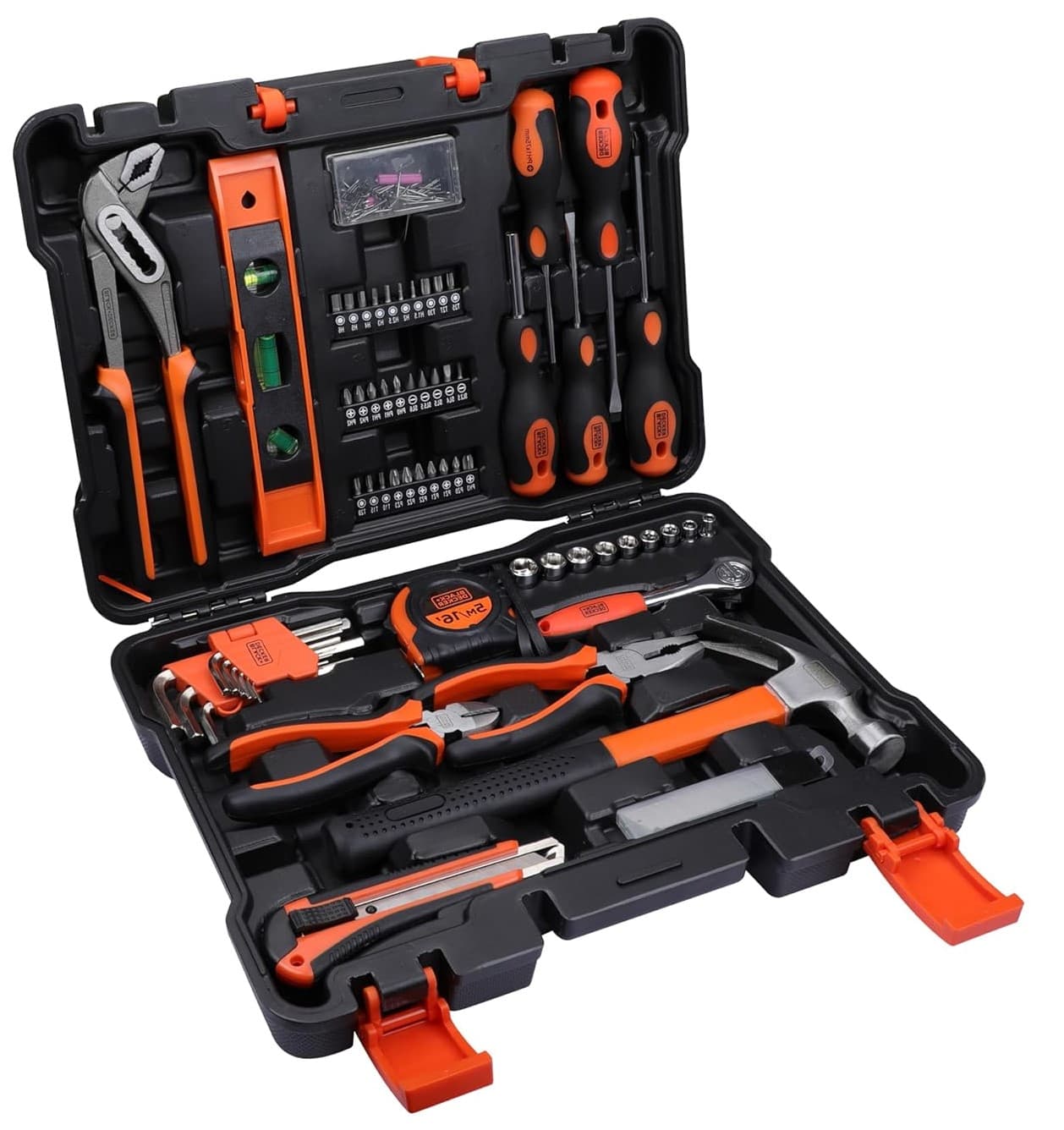 Black+Decker 154-Piece Complete Hand Tool Kit for Home, Workshop & Automotive Use - 1