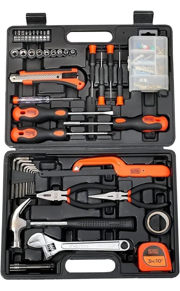 Black & Decker BMT126C | Compact 126 PC Essential Tool Kit for Quick DIY Fixes & Emergency Home Maintenance - 1