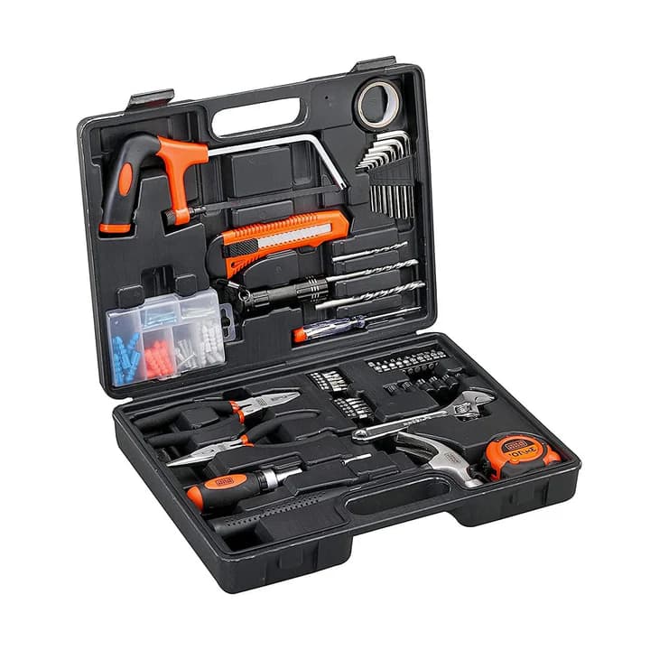 Black+Decker BMT108C Complete Hand Tool Kit of 108-Piece for Home, Garage, DIY & Professional Use - 1