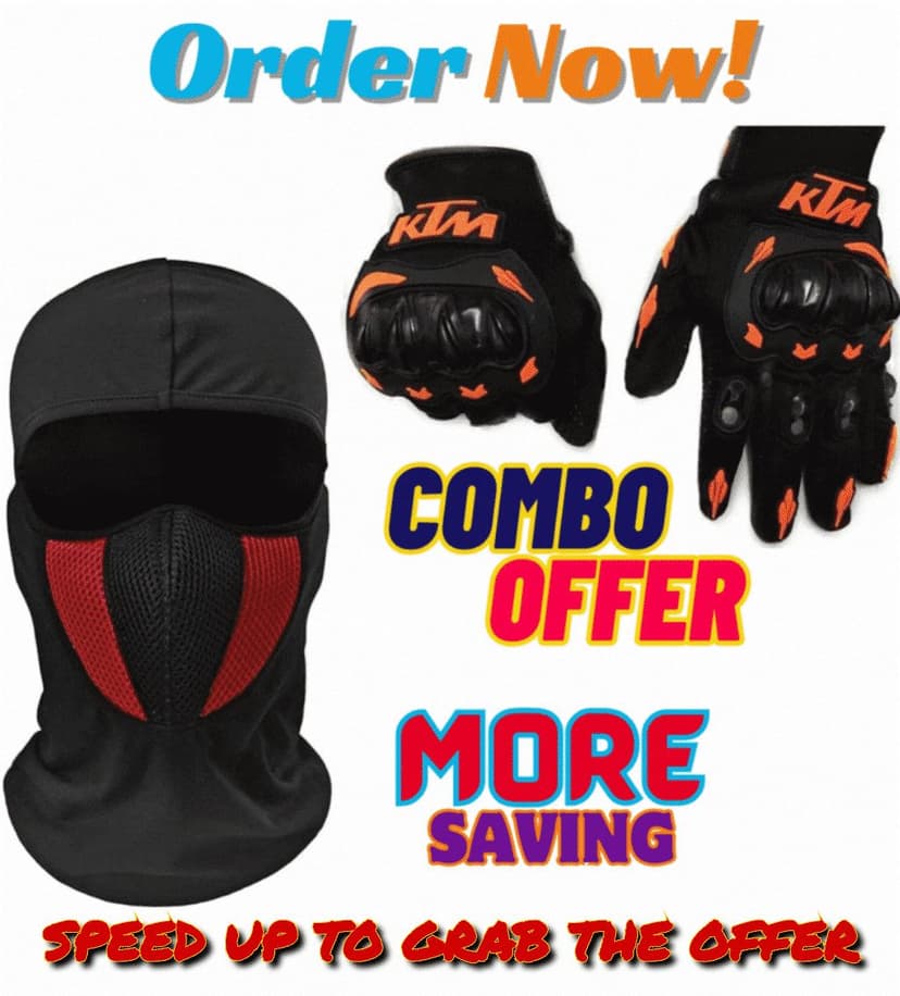 Bike Safety Combo (Mask And GLoves)