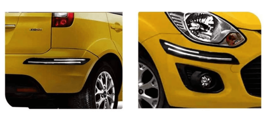 Chrome Line Car Bumper Protector (Set Of 4) - 1