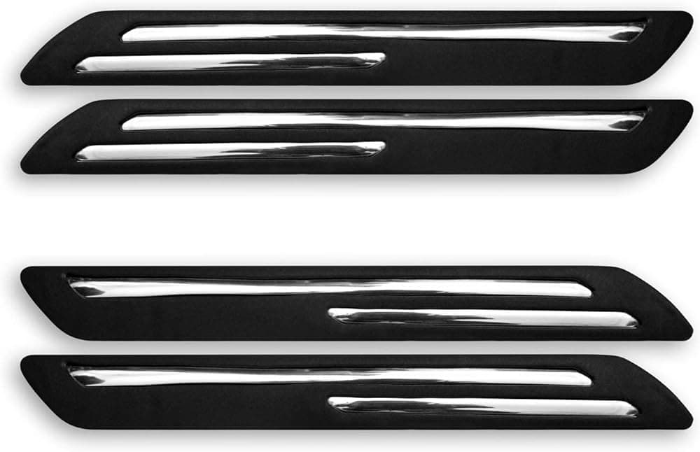 Chrome Line Car Bumper Protector (Set Of 4) - 2