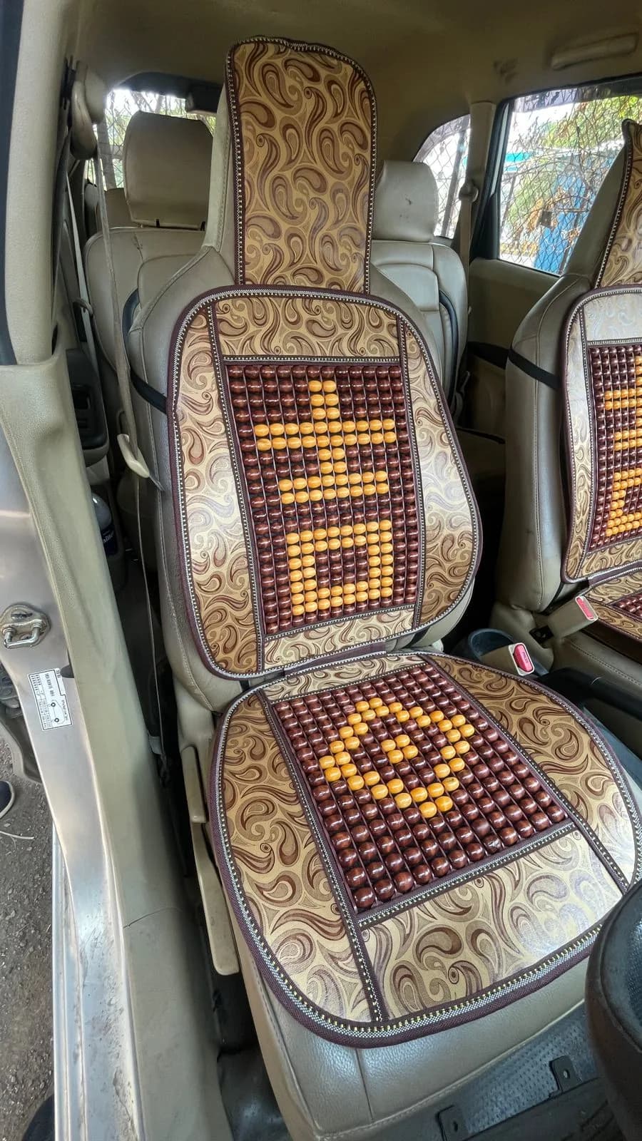 Car Seat Wooden Beads Cover 1 Piece - 1