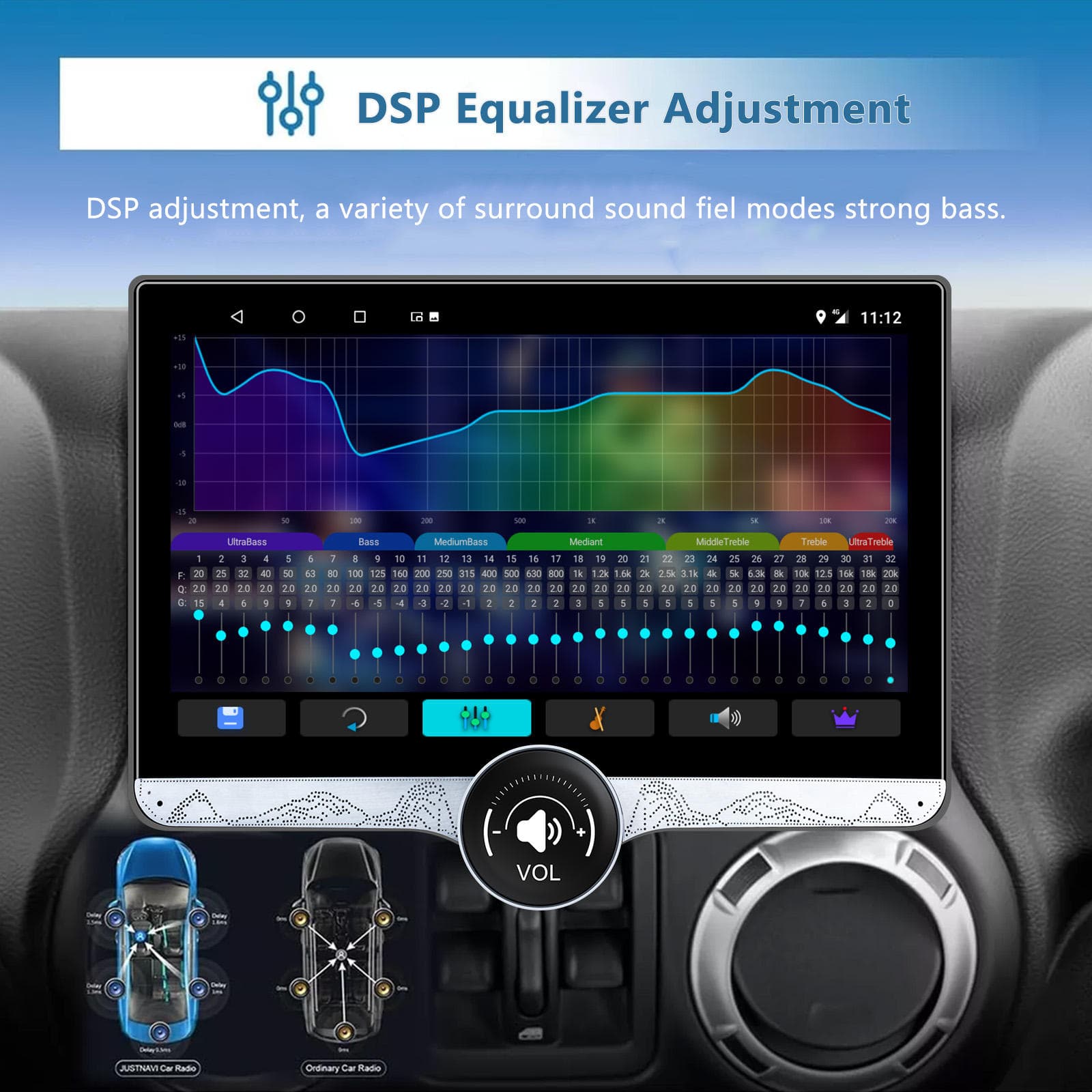 Diamond 2K P15 10.1″ Android OS13 Car Stereo (4GB RAM + 64GB Storage) — Featuring a single control knob, built-in cooling fan, and wireless Apple CarPlay.  - 3