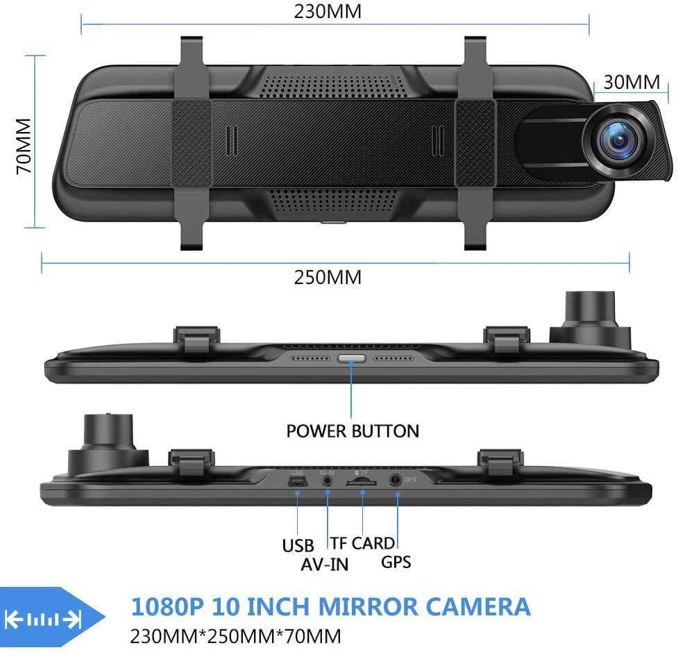 10 Inch Car Dash Cam (dvr Recording) - 4