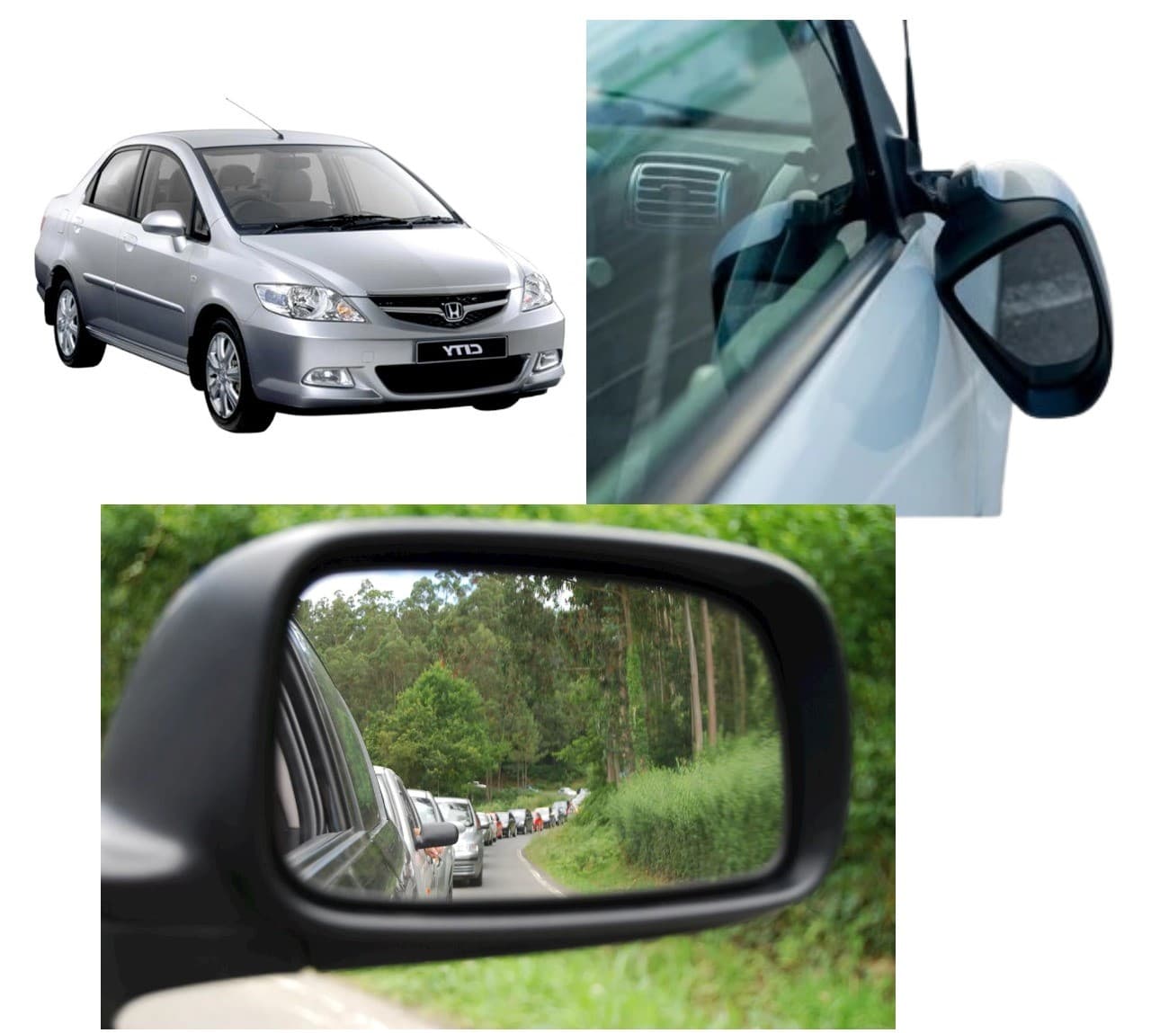 Honda City 2003–2005 Right Side Door Mirror Black - 4
