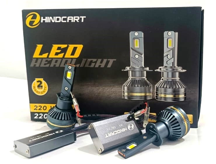 Hindcart 220W LED Headlight Bulb H1 Socket| Ultra-Bright High-Power LED for Car Night Driving - 1 Hindcart 220W LED Headlight Bulb H1 Socket| Ultra-Bright High-Power LED for Car Night Driving - 1