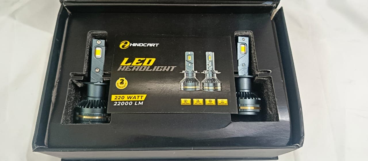 Hindcart 220W LED Headlight Bulb H1 Socket| Ultra-Bright High-Power LED for Car Night Driving - 2