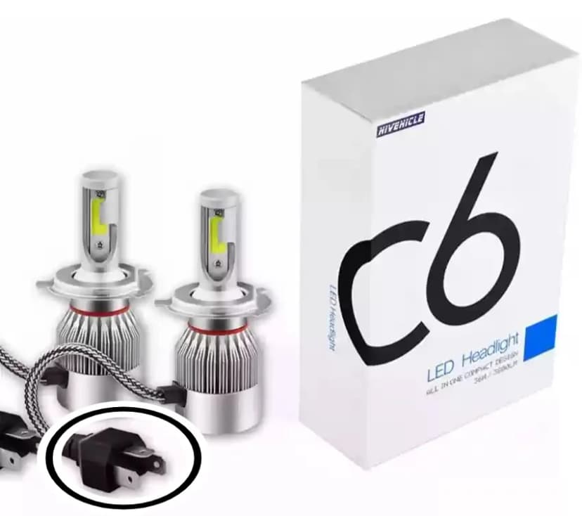 H4 Led Bulb White Light 36W