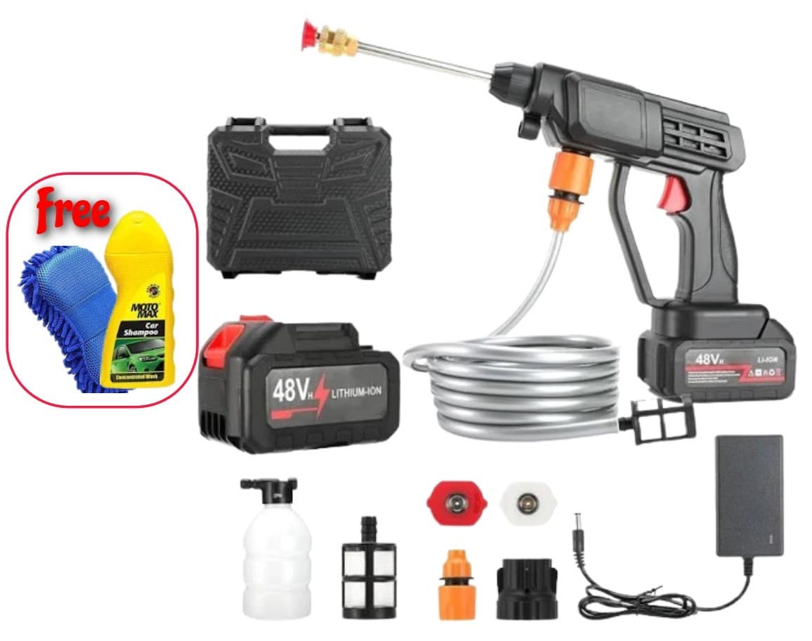 Cordless High-pressure Water Spray Gun–rechargeable Portable Car Washing Tool - 1