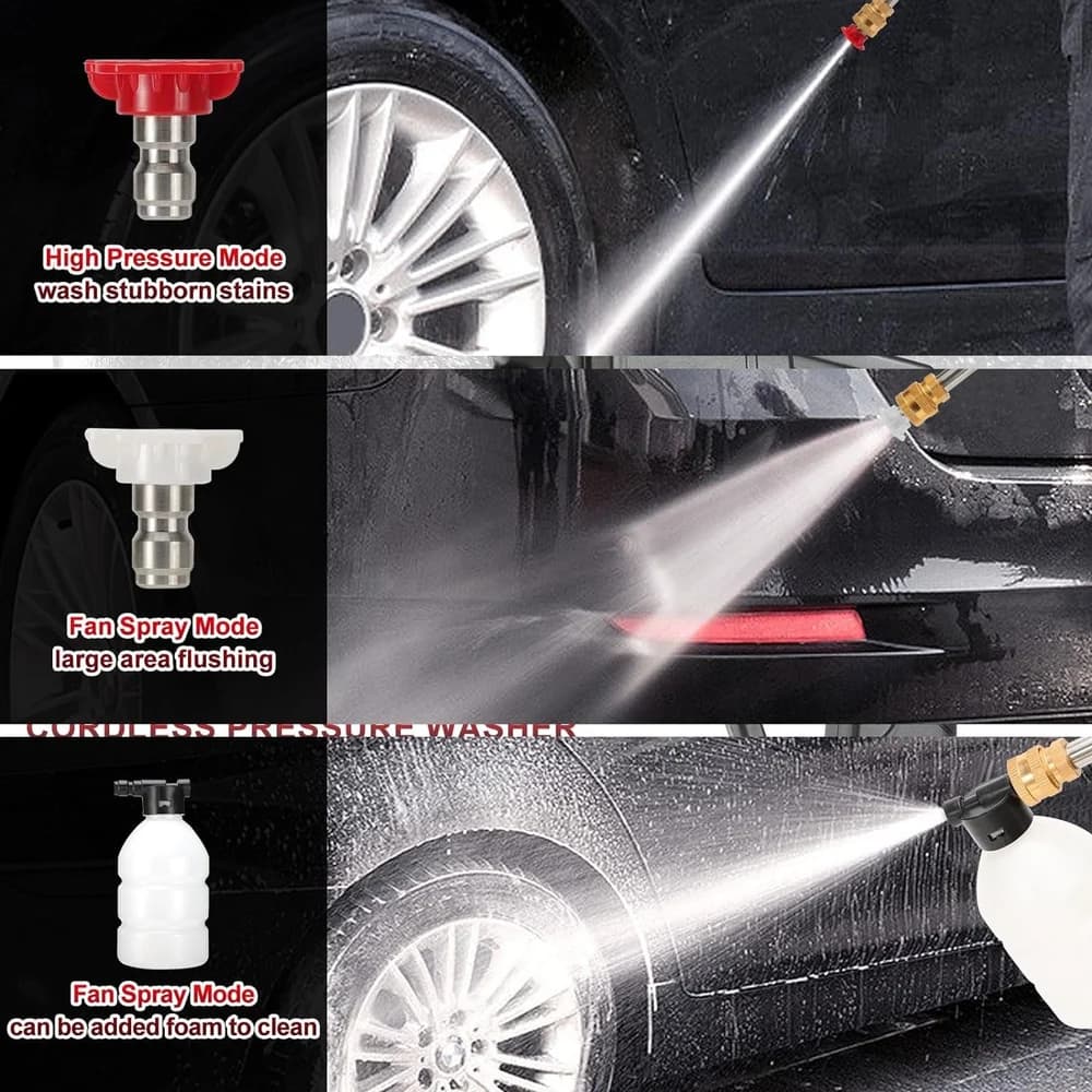 Cordless High-pressure Water Spray Gun–rechargeable Portable Car Washing Tool - 4