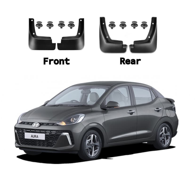 Hyundai Aura Cup Mud Flaps OE Type Fitment