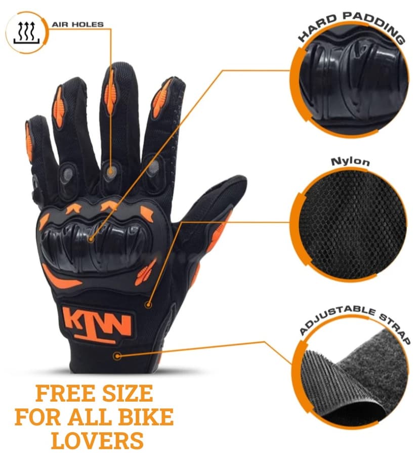 Biking Hand Gloves (KTM Style)
