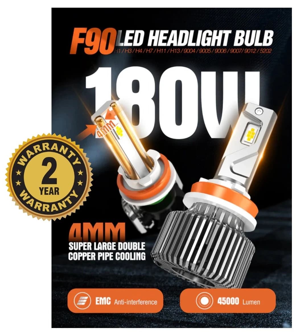 Xenplus F90 H4 Led Head Light Bulb (180W) - 1