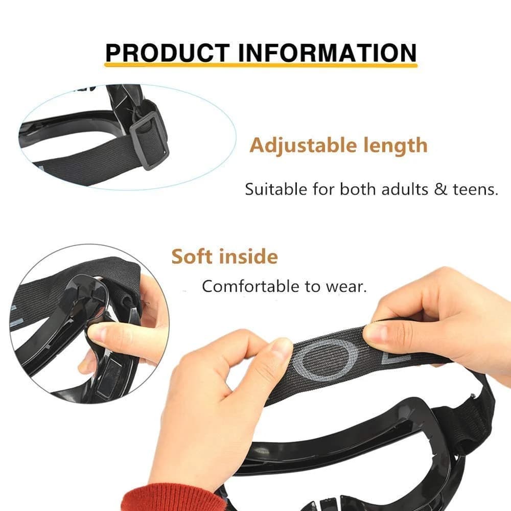 Motorbike Dirt Bike Racing Transparent Goggles with Adjustable Strap - 4