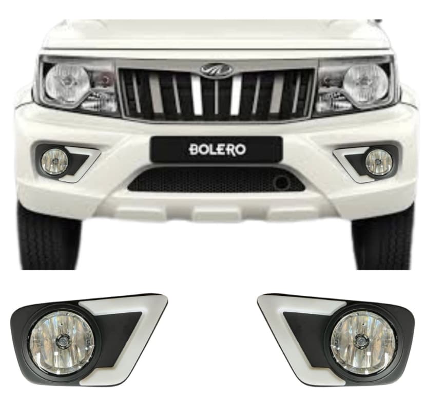 Premium Fog Light With Drl (day Time Running Light)for Mahindra Bolero 2020