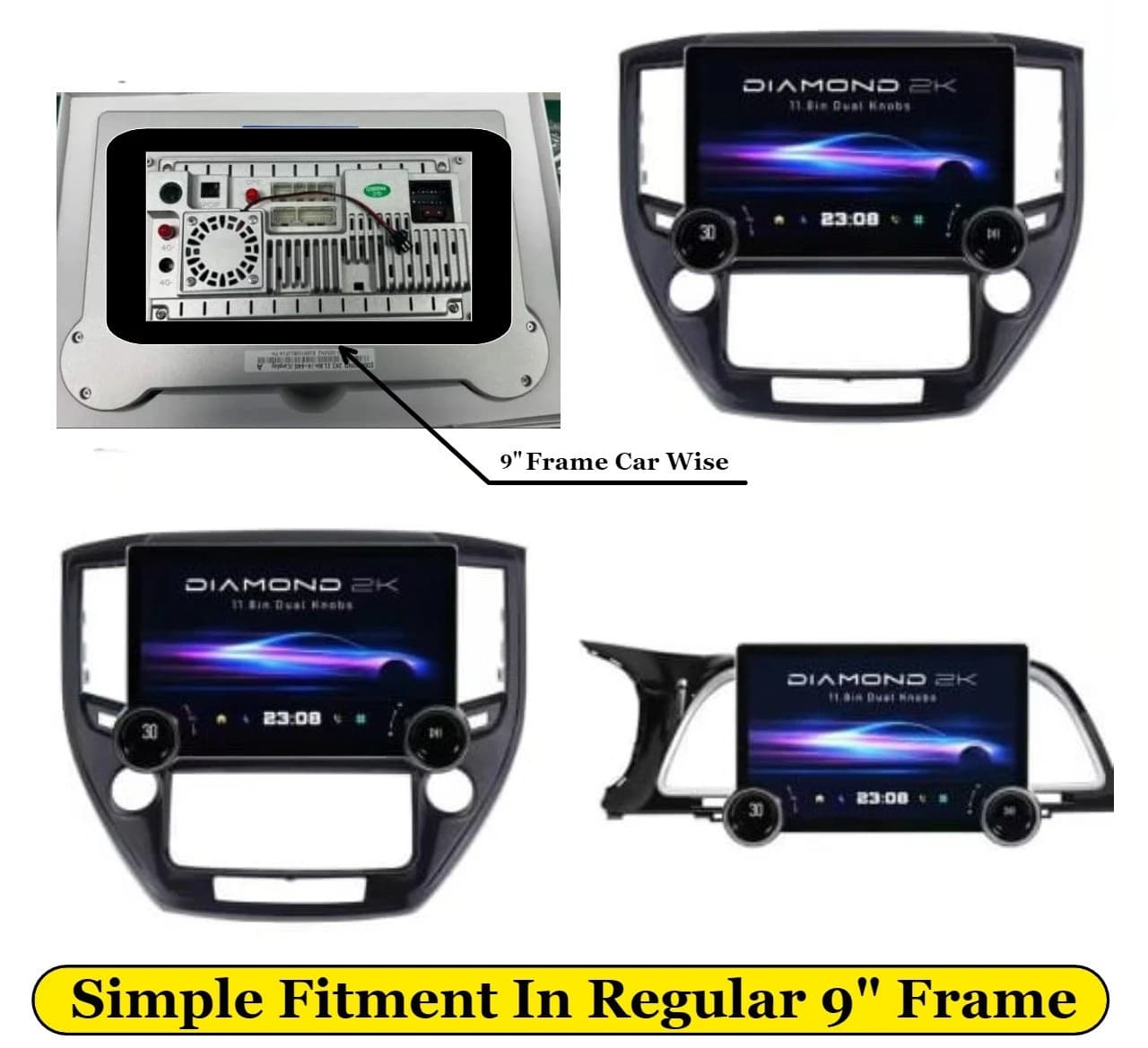 DIAMOND 2K Pro 10.1 Inch Android For Car Multimedia System-4GB RAM, 64GB Storage, 360 Compatibility - 2