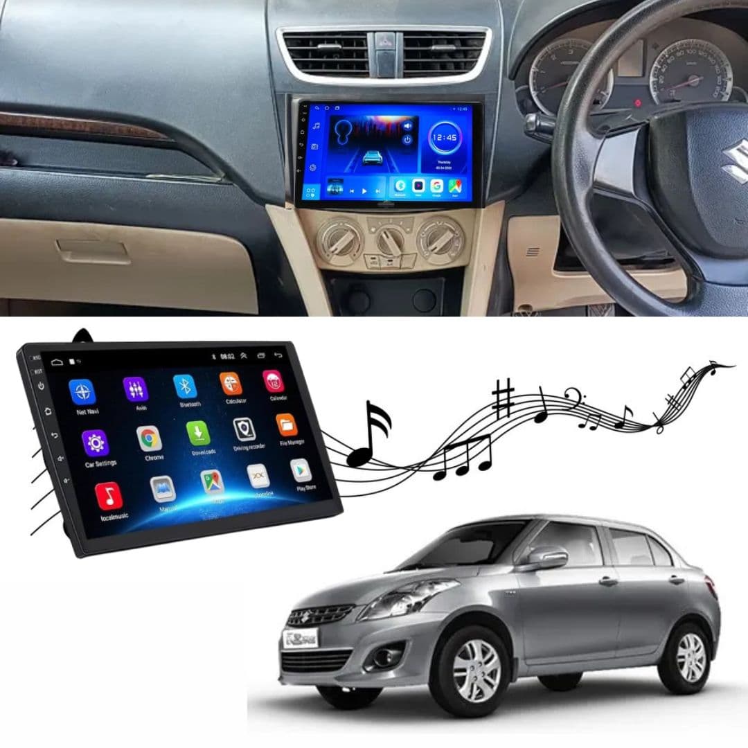 Suzuki New Dzire 2012 to 2016 9 Inch Android Car System with 2GB RAM And 32GB ROM Storage - 1