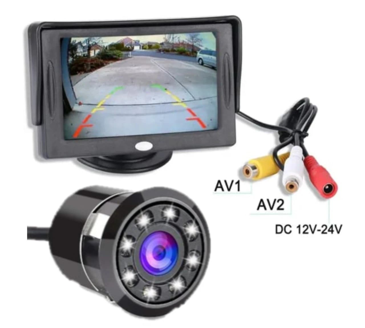 Compact 4.3 Inch Rear View Parking Monitor (Dashboard Mounting) - 1