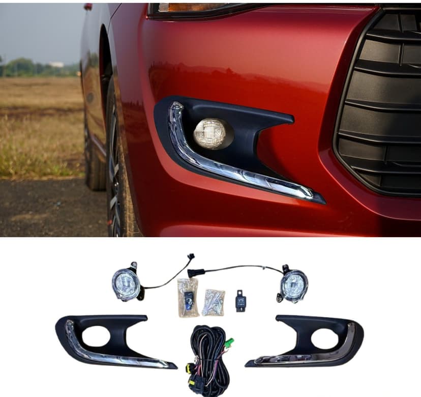 Szuki Dzire 2024 Fog Lamp With Chrome Bezel