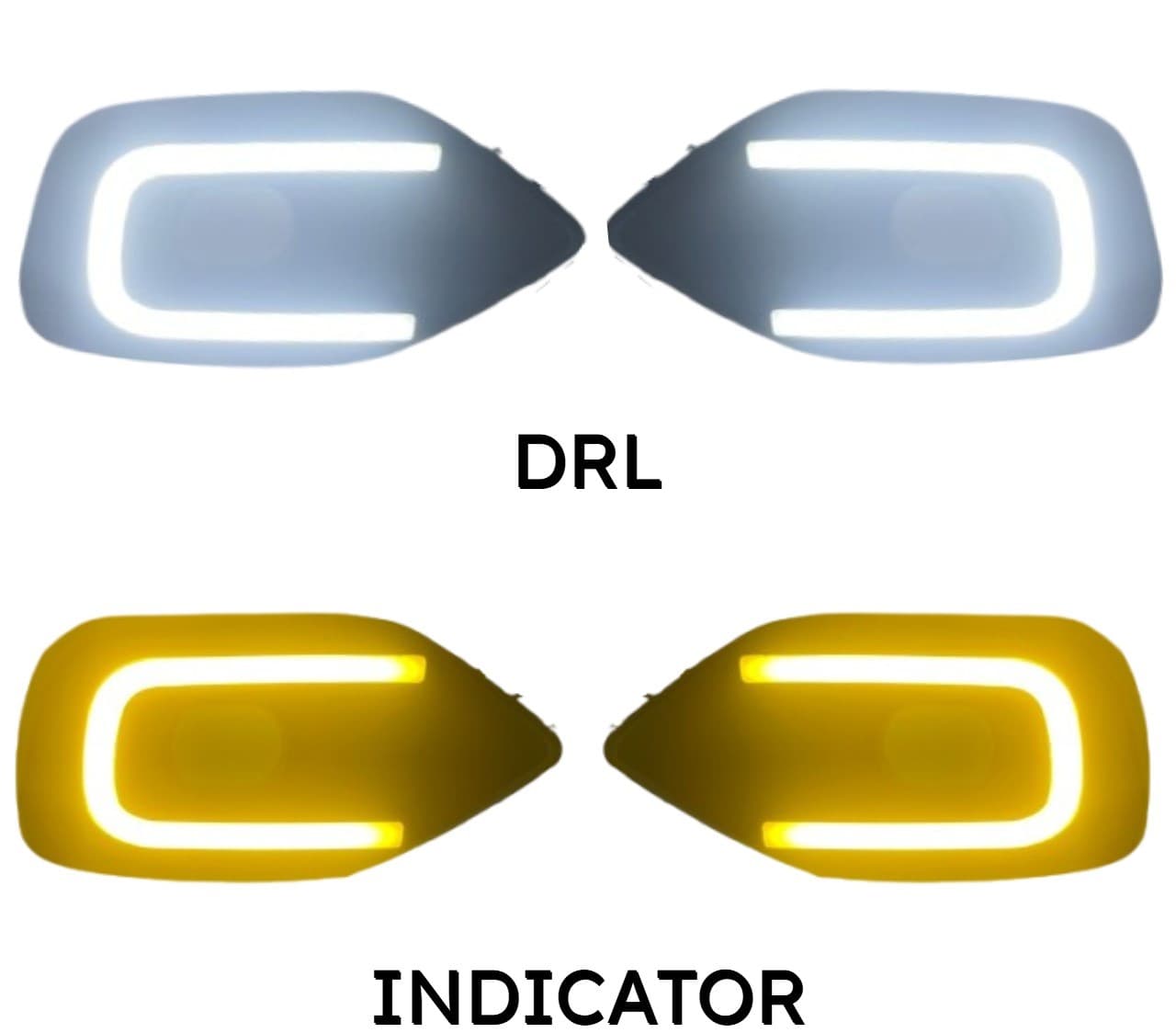 Fog Light With DRL (Daytime Running Lights) With Indicator For Suzuki Swift 2024 Facelift - 2