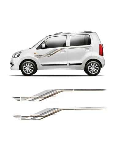 Wagon R 2012 - 2016 Car Body Graphics Stickers Golden Color Durable Vinyl Styling Decals - 1