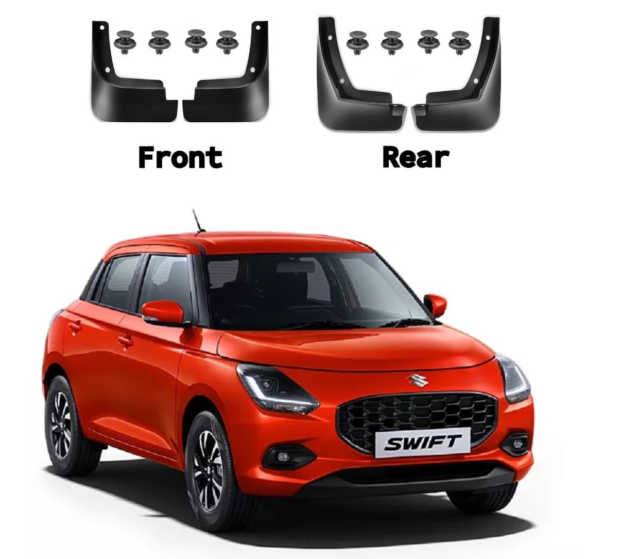 Suzuki Swift 2024 Model Mud Flaps OE-Type Fitment (Set of 4) - 1