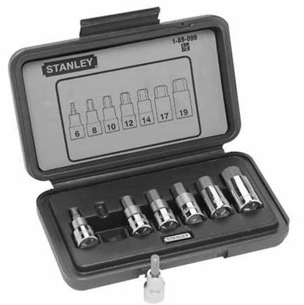 Stanley 1-89-099 1/2" Sq. Drive Hex Bit 7-Piece Socket Set - 1