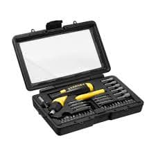 Stanley 0-63-038 | 39-Piece Ratcheting Pistol Grip Screwdriver Set  With Rotation Control Switch