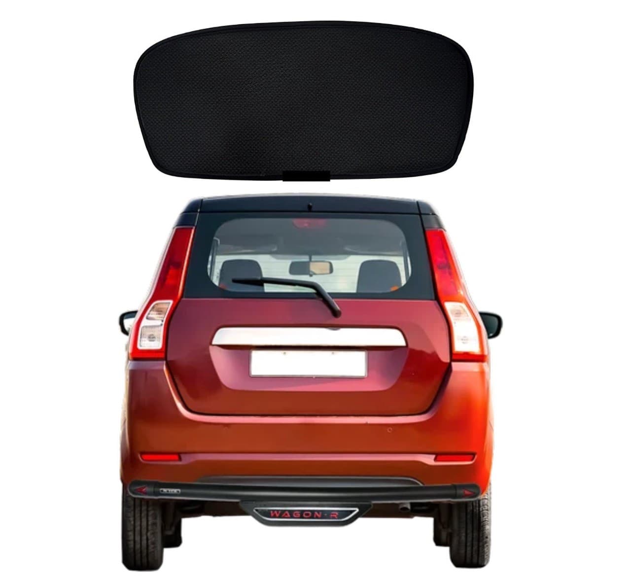 Wagon R 2019+ Rear Glass Sunshade - Premium Black Mesh - Easy Install Sunblind - 1