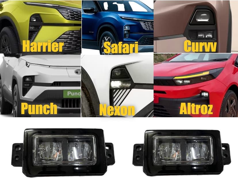 Tata Oem Type Fog Light For Nexon, Punch, Harrier, Curvv, Altroz & Safari | High Brightness Original Fitment Fog Lamp Set