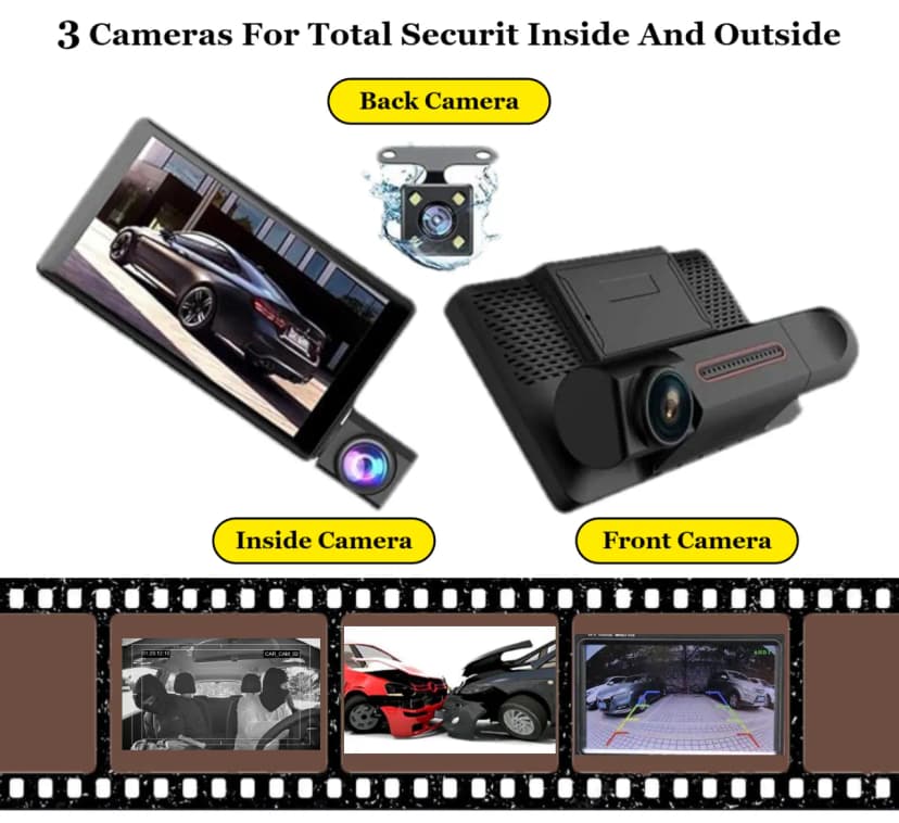 4 Inch Car Dash Cam (DVR Recording)