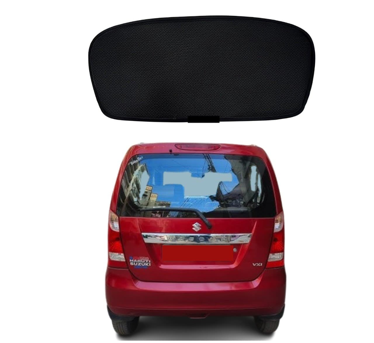 Custom Rear Windshield Sunshade For Maruti Wagon R (2015-2018) | Heat & Uv Protection Curtain - 1