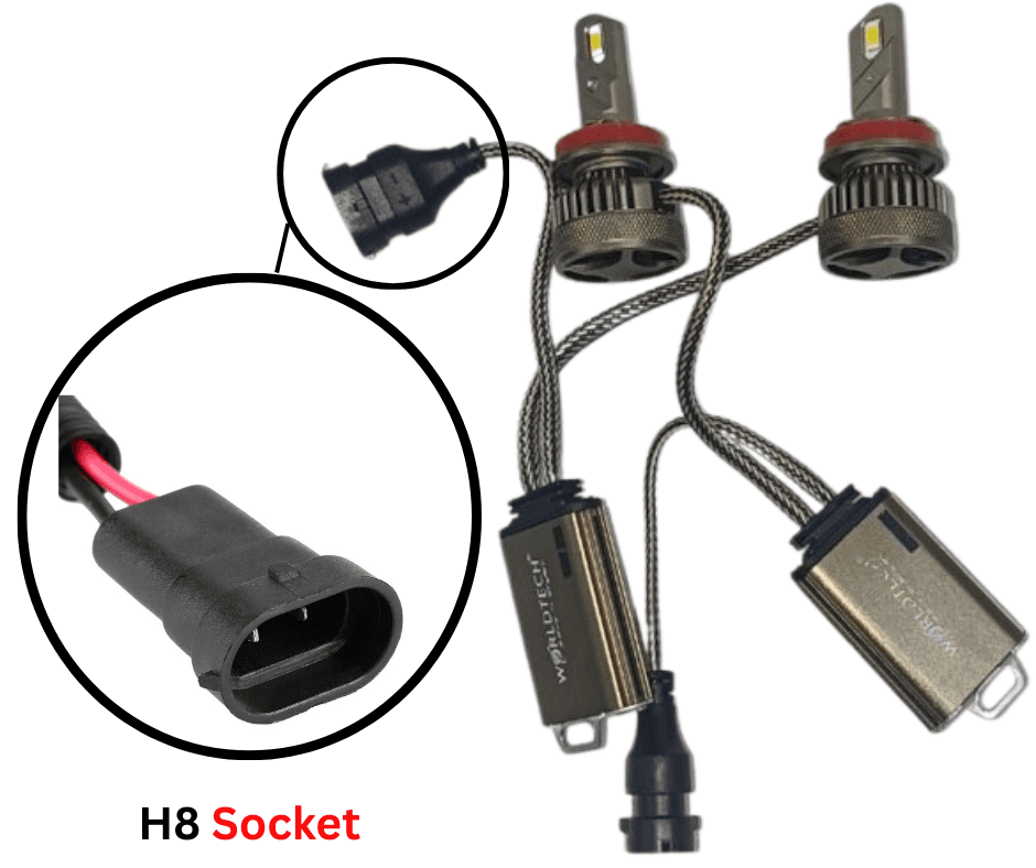 Worldtech 220W H8 LED Fog Light Bulb | High-Intensity LED for Improved Night Visibility in Most Cars - 2