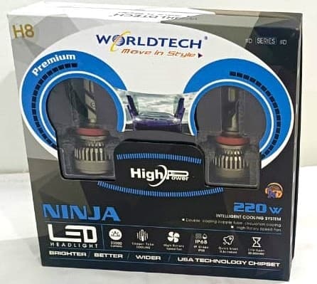 Worldtech 220W H8 LED Fog Light Bulb | High-Intensity LED for Improved Night Visibility in Most Cars - 3