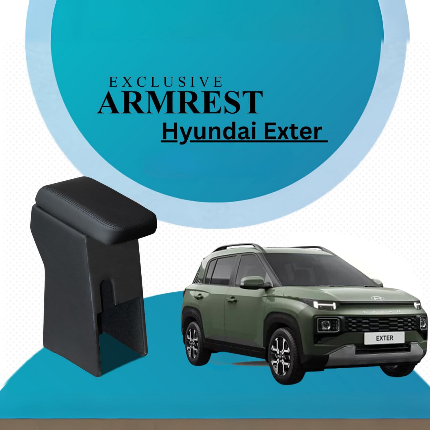 Pabla Enterprises High-end Car Center Armrest With Storage Compartment And Ultimate Comfort Compatible With Hyundai Exter - 1