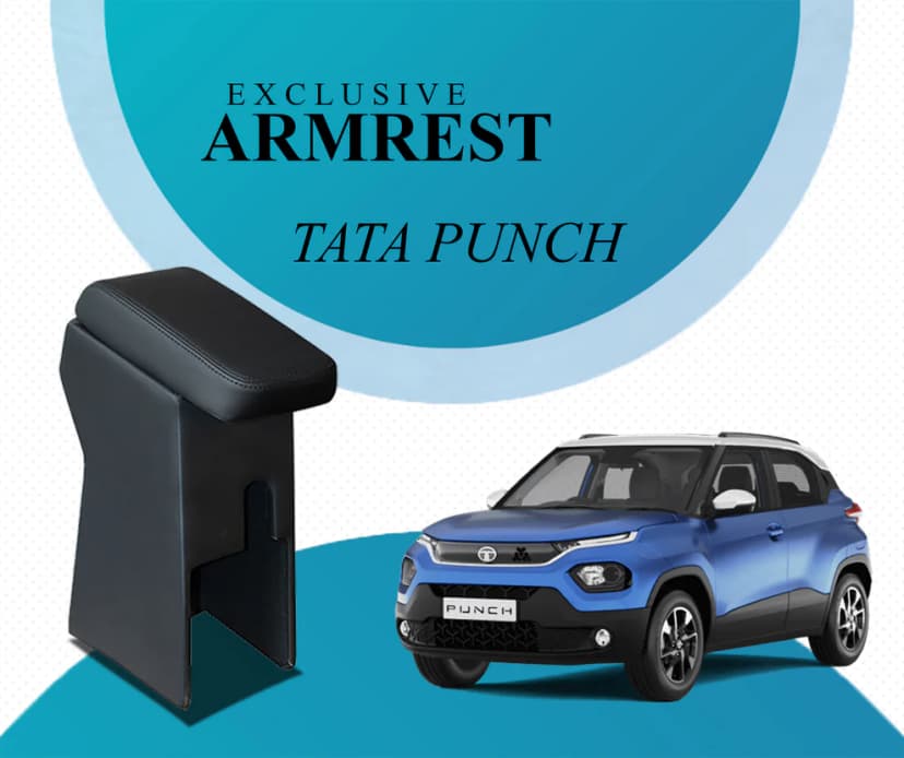 Pabla Car Center Armrest With Storage Compartment And Ultimate Comfort For Tata Punch (not For Punch.ev) (black Color)premium Comfort Padding, Spacious Storage Compartment, Easy Installation