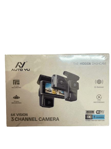 6k 3-channel Car Dash Cam | Front, Rear & Cabin Triple Camera Kit With Night Vision, Wifi & Gps - 2