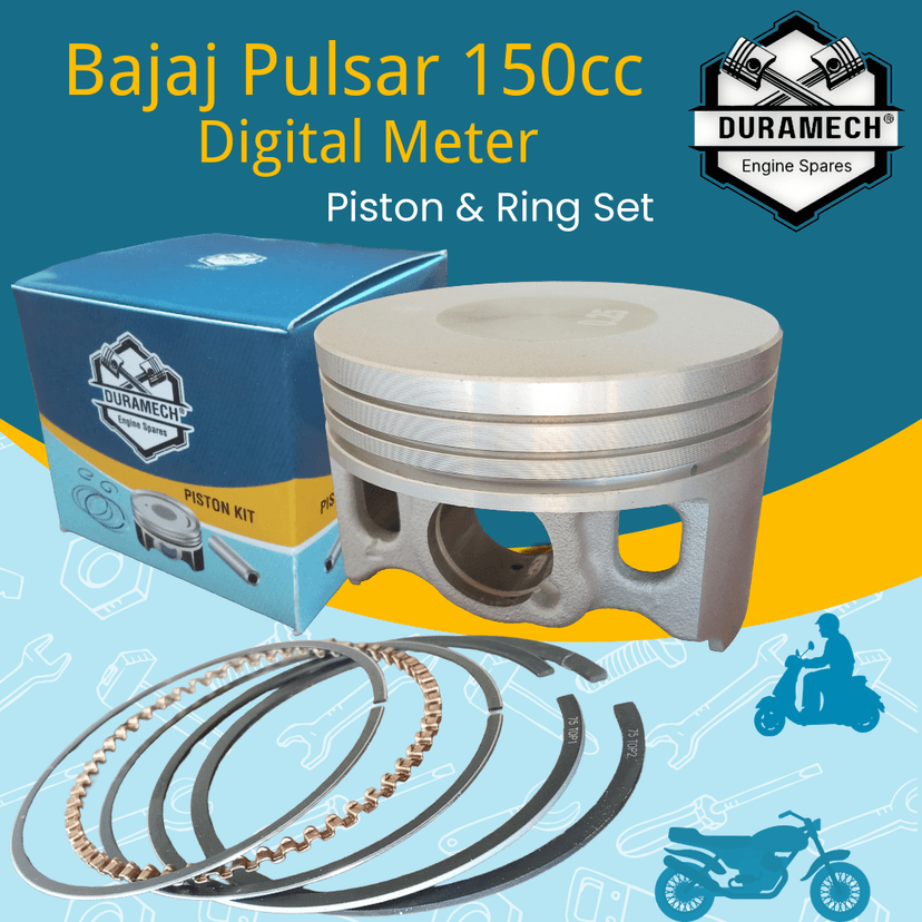 Duramech Piston Assembly For Bajaj Pulsar 150cc Digital Meter
