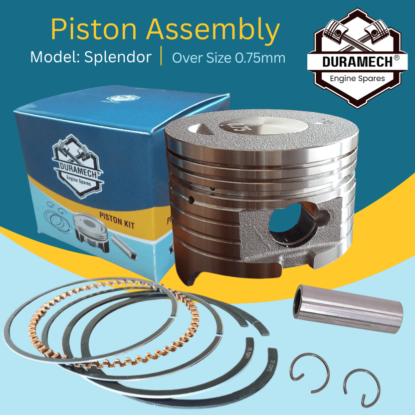 Duramech Piston Assembly For Splendor | Passion | Cd Dawn Deluxe | Hf Dawn Deluxe | Ismart