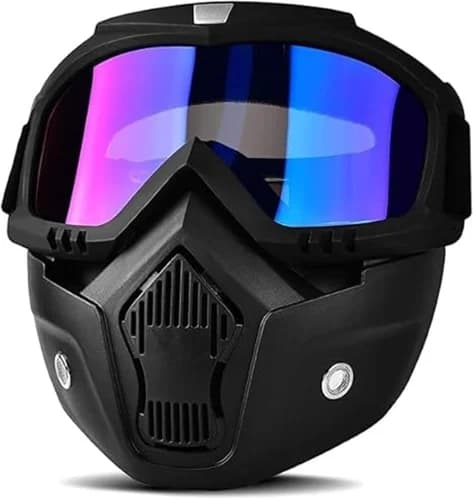 Bike Riding Goggles with Detachable Rainbow Visor – Anti-Scratch, UV Protection & Windproof Face Shield - 1 Bike Riding Goggles with Detachable Rainbow Visor – Anti-Scratch, UV Protection & Windproof Face Shield - 1
