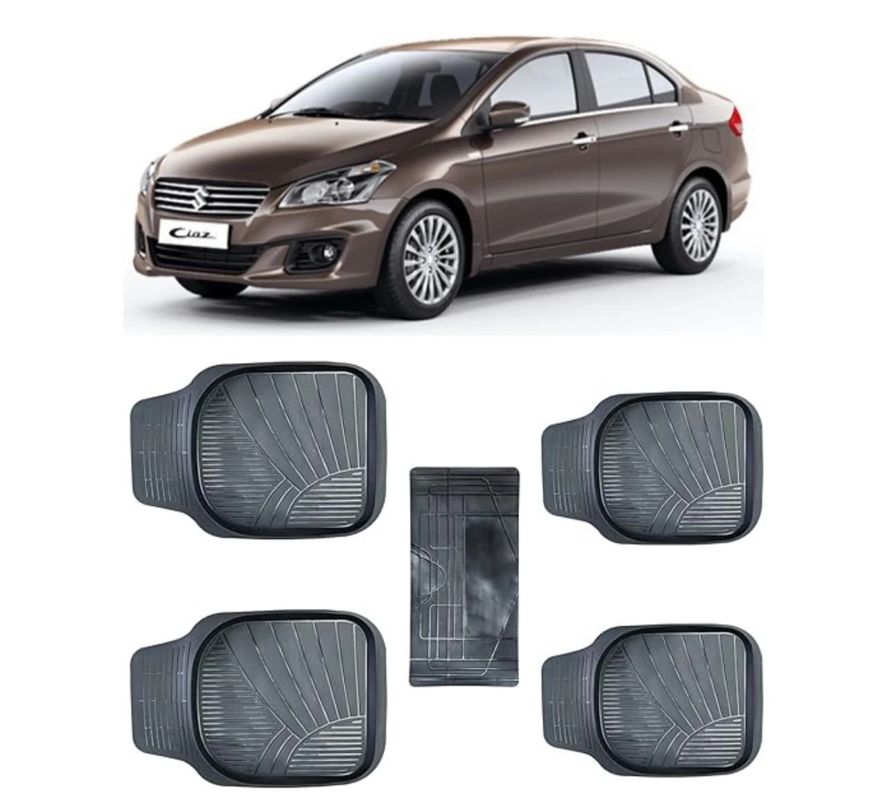 Suzuki Nexa Ciaz Tray Shape Car Floor Mats - 1 Suzuki Nexa Ciaz Tray Shape Car Floor Mats - 1
