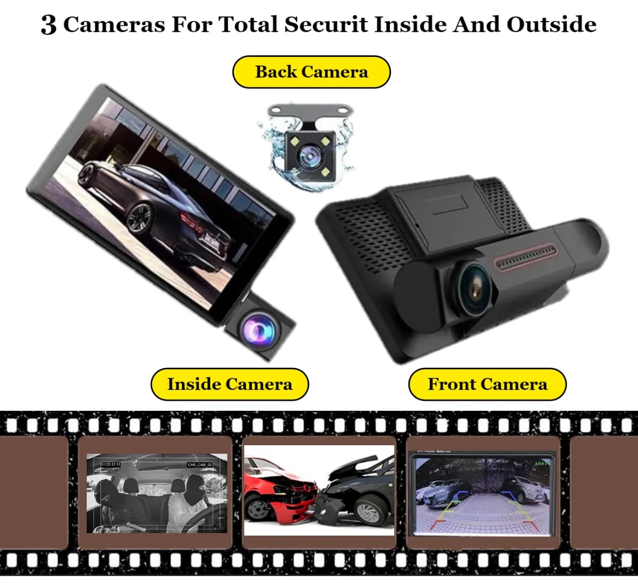 4 Inch Car Dash Cam (DVR Recording) - 1 4 Inch Car Dash Cam (DVR Recording) - 1