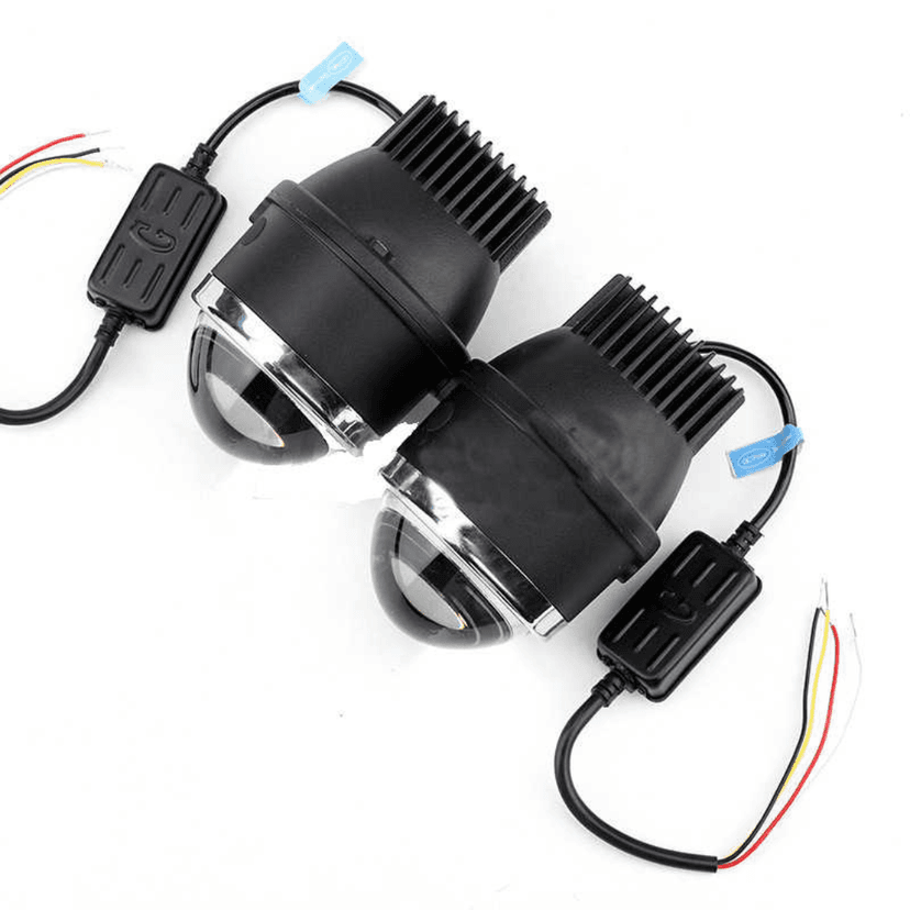 3-inch Tricolour Led Projector Fog Lamps | 3000k, 4300k & 6000k Weather-proof Hyper-bright Lenses(pack Of 2)